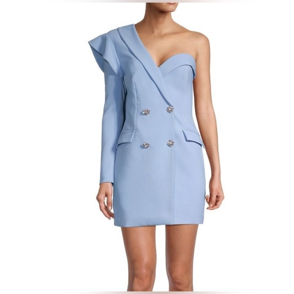 NWT BLOGGER’S FAVORITE LAVISH ALICE LUXURY ONE RUFFLE SLEEVE BLAZER DRESS - Picture 3 of 17